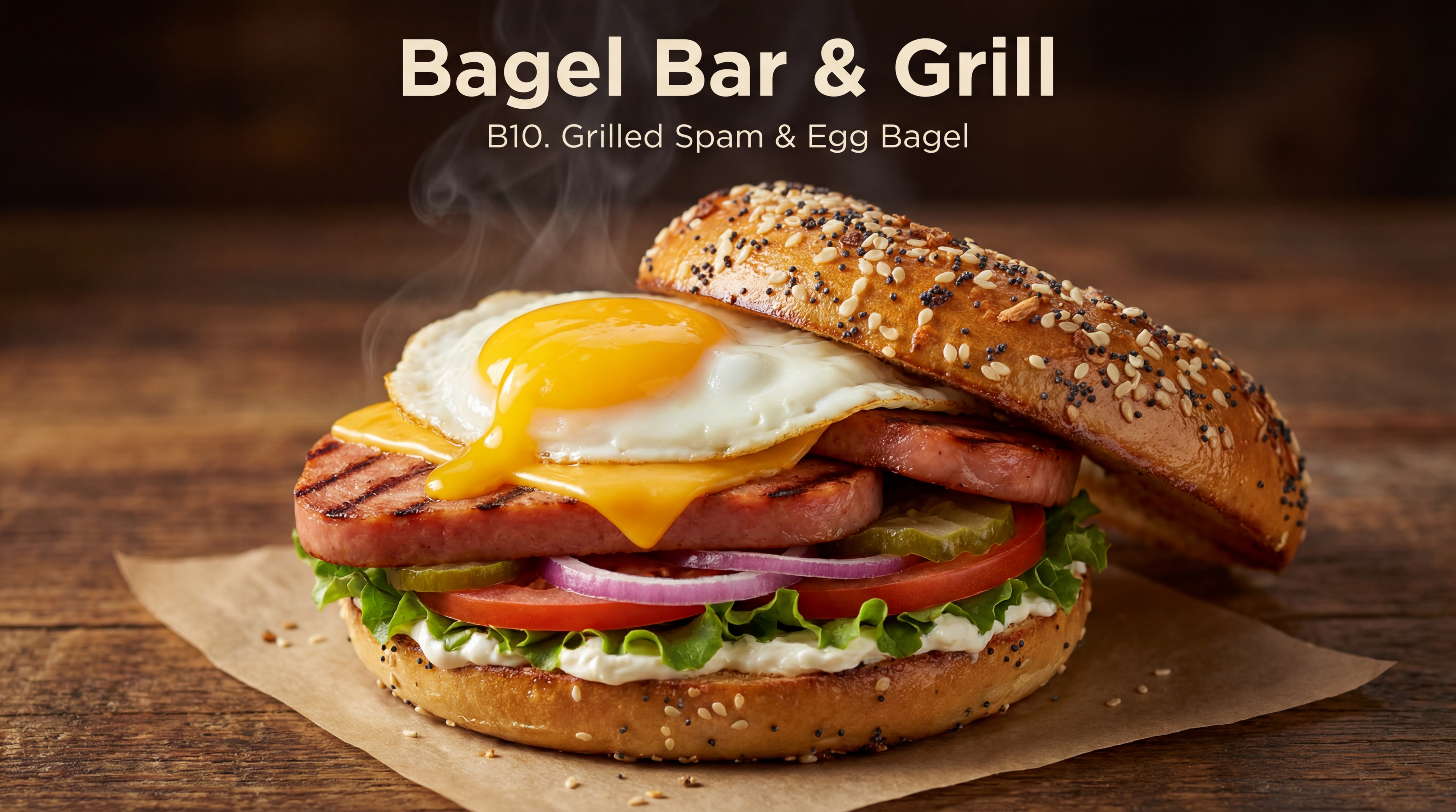 B10. Grilled Spam Bagel